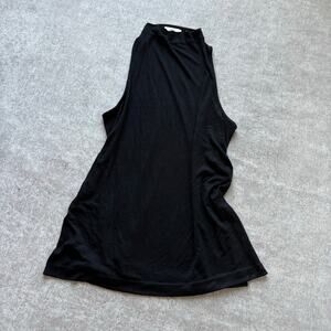 Vince High Neck Black Sleeveless Top